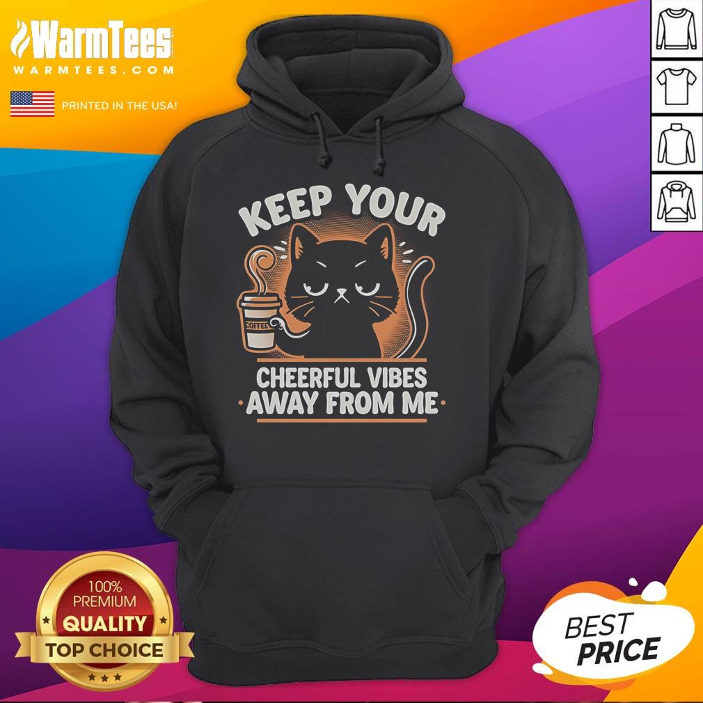 Cute cat on a hoodie with the phrase 'I Hate Morning People' showcasing a playful design for cat lovers.