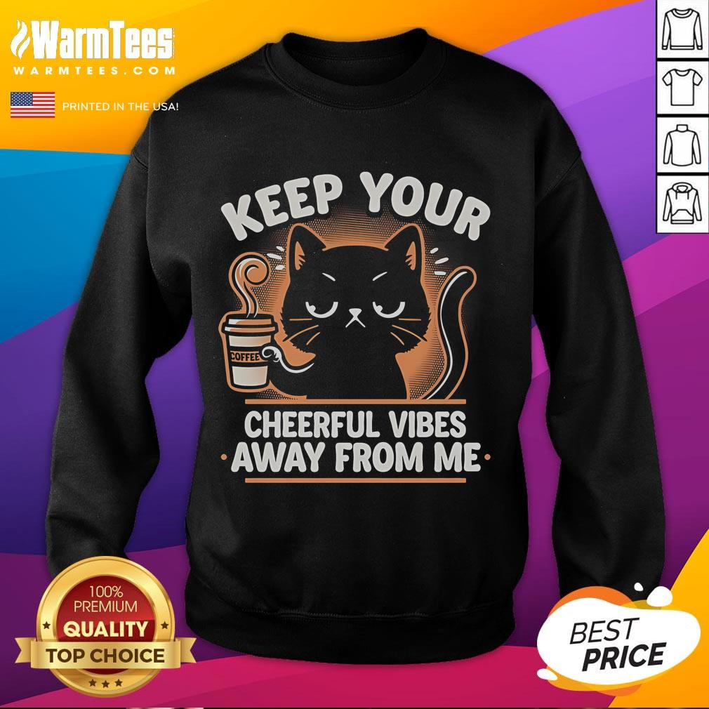 Adorable cat in 'I Hate Morning People' sweatshirt, perfect for cat lovers who prefer cozy, laid-back vibes.