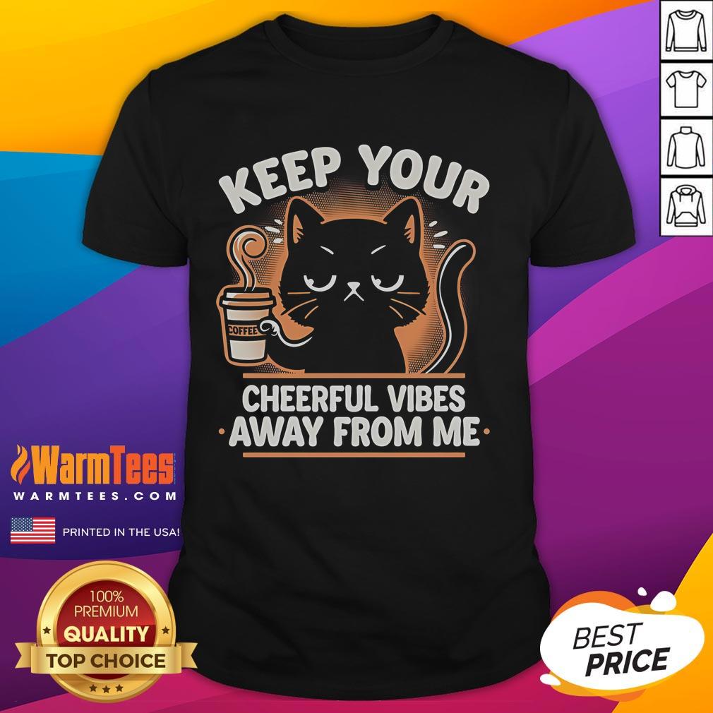 Alt Text: Cute cat graphic on 'I Hate Morning People' T-shirt, perfect for cat lovers who prefer relaxed mornings.