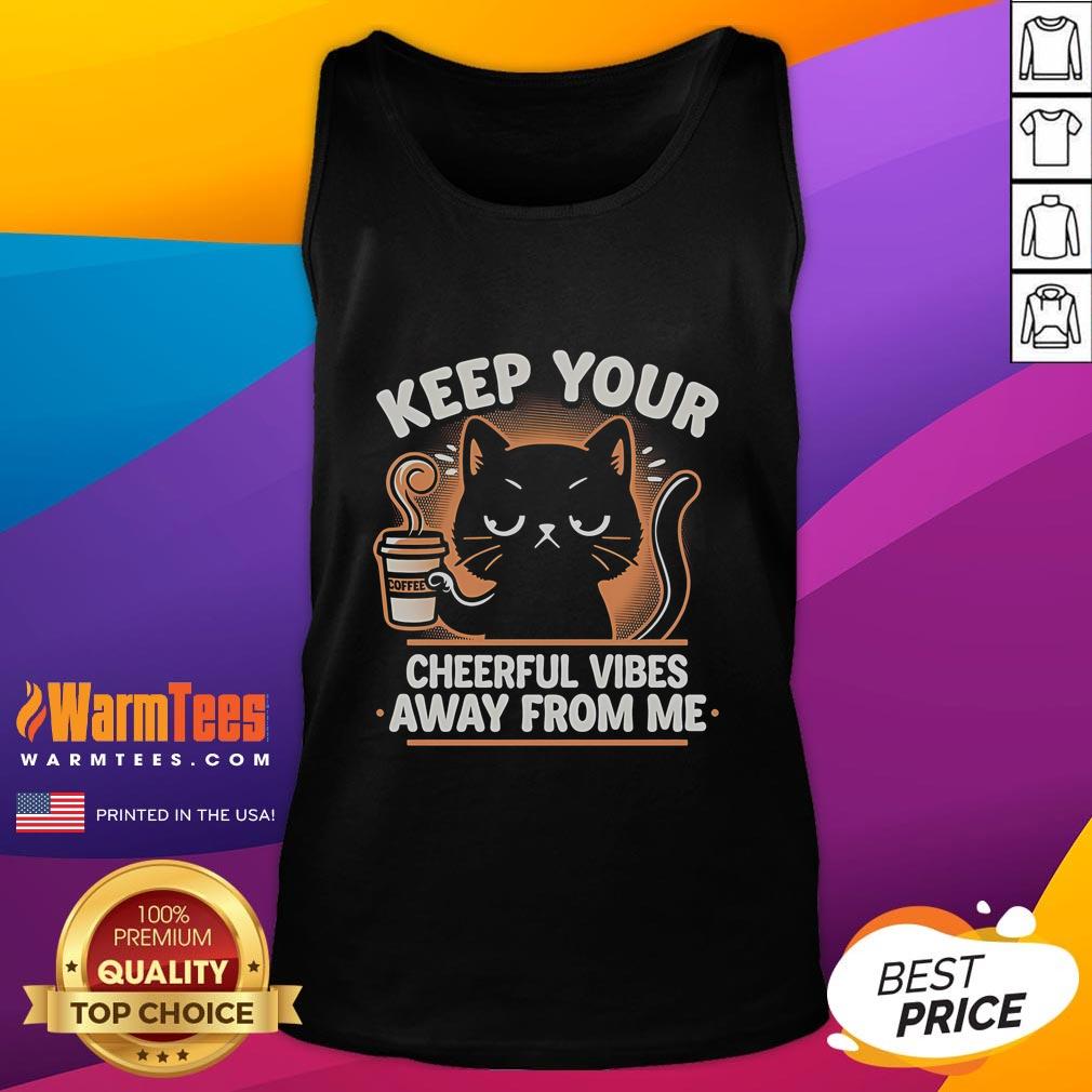 Adorable cat on a tank top with 'I Hate Morning People' text, perfect for cat lovers who prefer quiet mornings.
