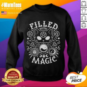 Cute filled with magic cat sweatshirt featuring a whimsical cat design, perfect for cozy casual wear.