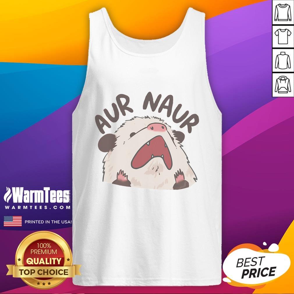 Adorable cute funny Aur Naur possum tank top featuring playful possum graphics for animal lovers and trendy outfits.