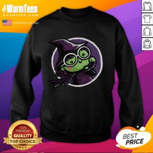 Adorable girl wearing a 'Witch of the West' sweatshirt, showcasing cute girl power and magical vibes.