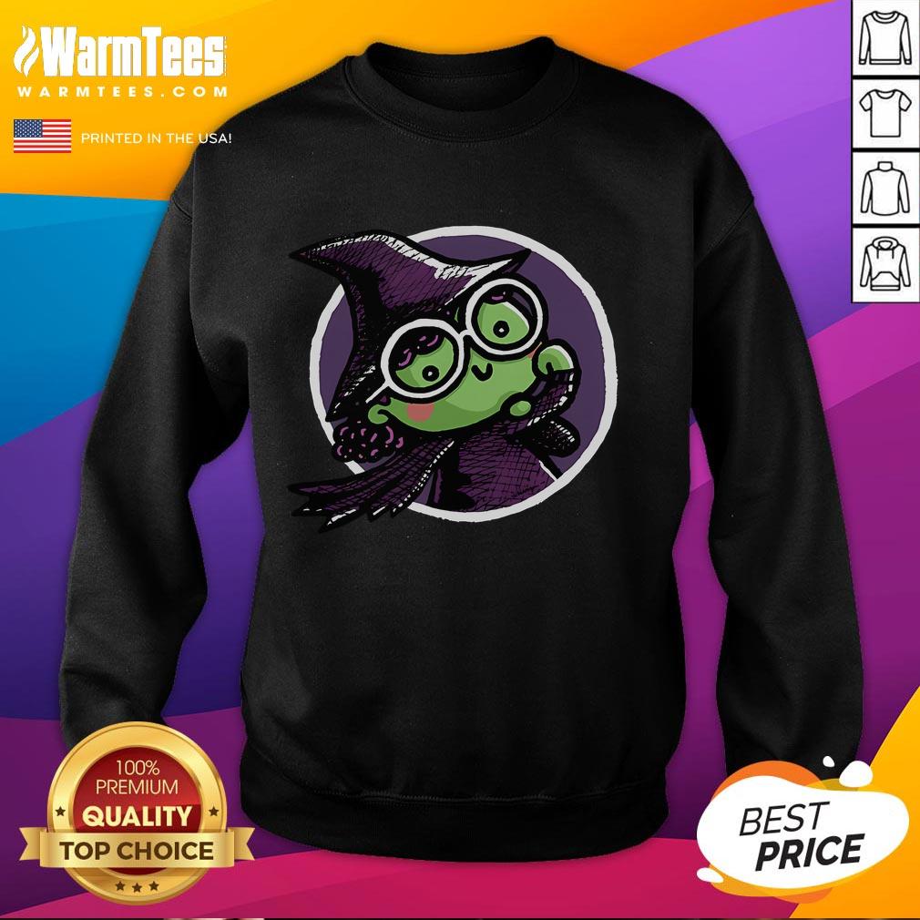 Adorable girl wearing a 'Witch of the West' sweatshirt, showcasing cute girl power and magical vibes.