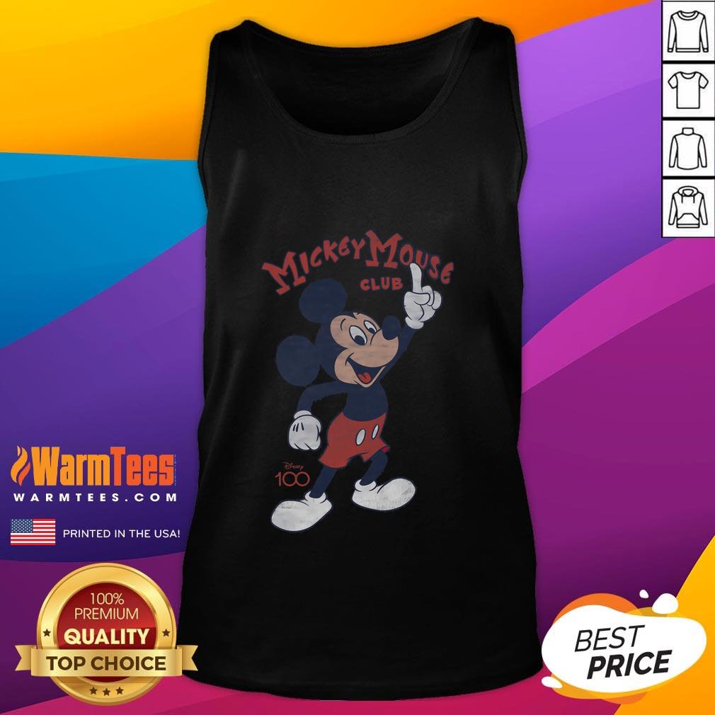 Cute Mickey Mouse Club Disney 100 tank top featuring vibrant colors and iconic Mickey design for kids and adults.