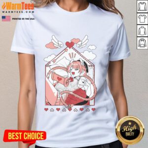 Cute Pillowdear Vtuber Love Letter Ladies Tee featuring adorable graphic design and vibrant colors for fans.