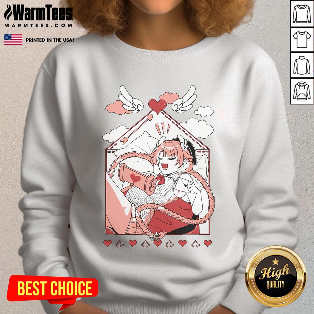 Cute Pillowdear Vtuber love letter sweatshirt featuring a colorful design and cozy fit, perfect for fans of Vtuber culture.