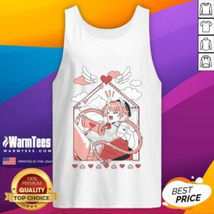 Alt Text: Cute Pillowdear Vtuber love letter tank top featuring a playful design and vibrant colors, perfect for fans.