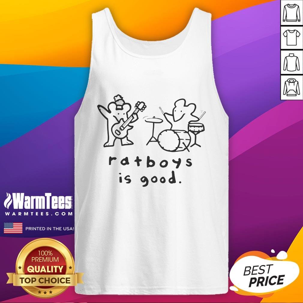 Cute Ratboys is Good Art tank top featuring playful rat graphics, perfect for casual and artistic fashion lovers.
