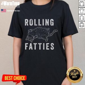 Cute rolling fatties chonk cat tee for cat lovers, perfect for cat moms and dads who adore feline friends.