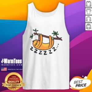 Adorable tank top featuring a sloth and 'Sleep Like A Sloth' slogan, perfect for casual and comfy wear.
