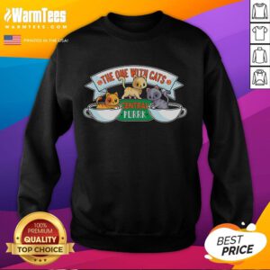 Cute The One With Cats Sweatshirt featuring adorable cat graphics, perfect for cat lovers and cozy fashion enthusiasts.