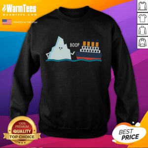Funny Titanic iceberg boop parody sweatshirt featuring a cute design with playful graphics and vibrant colors.
