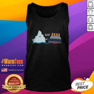 Adorable Titanic parody tank top featuring a funny iceberg boop design, perfect for fans of cute and humorous apparel.