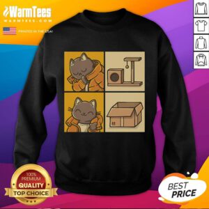 Adorable cat meme sweatshirt featuring the cute yes/no design, perfect for cat lovers and meme enthusiasts.