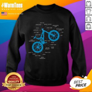 Fully MTB Anatomy sweatshirt featuring mountain bike parts and cross cycling design for biking enthusiasts.