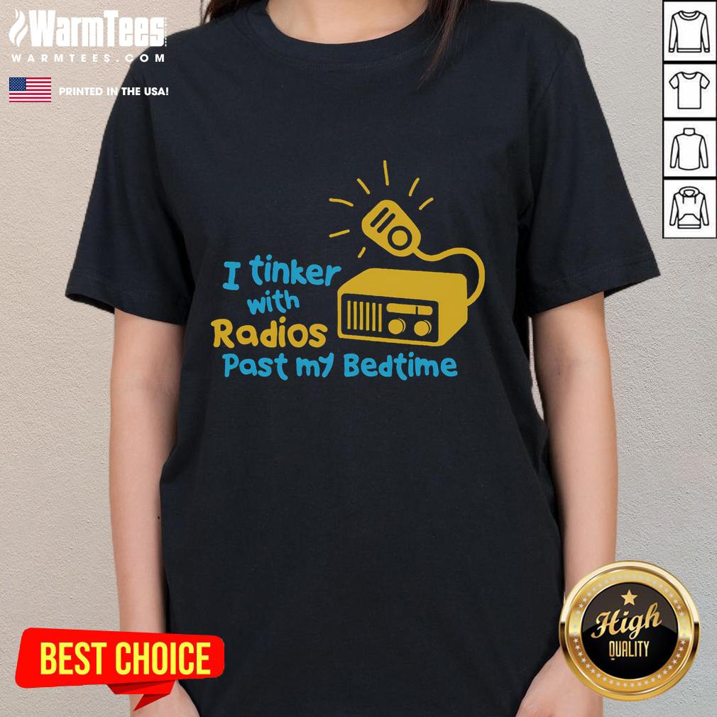 Funny amateur radio operator humor tee for ladies, featuring playful designs perfect for ham radio enthusiasts.