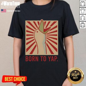 Funny Born to Tap Goose tee featuring a retro design, perfect for ladies who love humor and vintage style.