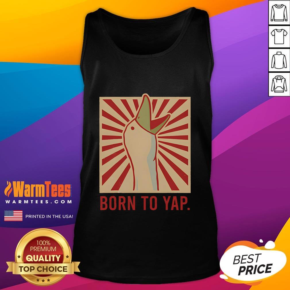 Funny Born to Tap Goose tank top featuring a silly honking design in a retro vintage style, perfect for quirky fashion lovers.