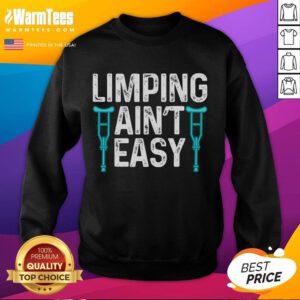 Funny broken leg designs sweatshirt for foot recovery, featuring humorous graphics for a light-hearted healing experience.
