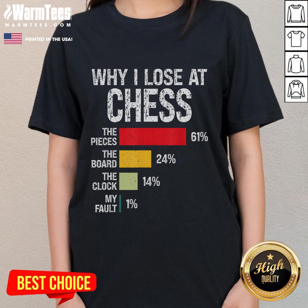 Funny chess player coach graphic tee for board game lovers, perfect for ladies who enjoy witty chess humor.