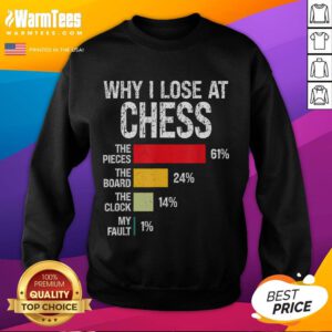 Funny chess player coach sweatshirt featuring a humorous board game lover design, perfect for chess enthusiasts.