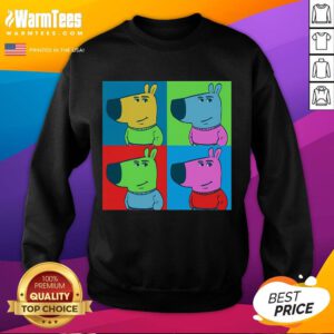 Funny Chill Pop Art Chill Guy Meme Sweatshirt design featuring a relaxed character in vibrant colors, perfect for casual wear.