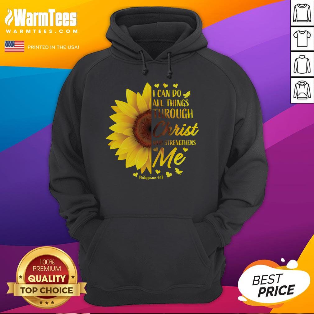 Funny Christian Bible Verse Philippians 4:13 Hoodie featuring a playful design with inspirational text and vibrant colors.