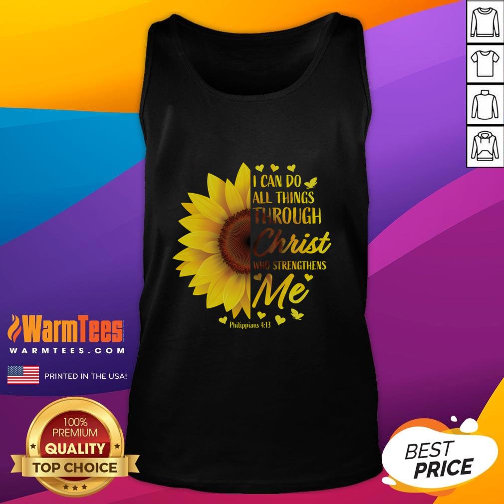 Funny Christian Bible Verse Philippians 4:13 tank top featuring a humorous design for believers who love casual wear.
