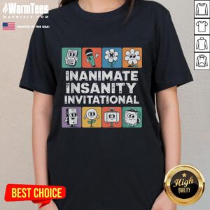 Funny Creator Ink Inanimate Insanity Invitational Ladies Tee featuring vibrant graphics and playful design for fans.