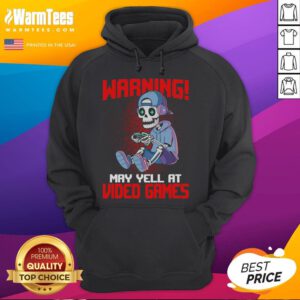 Funny gamer skeleton in a hoodie, passionately yelling at video games. Perfect for gaming enthusiasts and Halloween lovers.