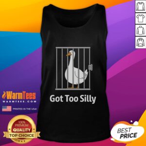 Funny tank top featuring a silly goose pun, perfect for humor lovers and casual wear enthusiasts.