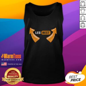 Funny Leg Rest Arrows tank top featuring playful graphics for a humorous twist on relaxation and comfort fashion.