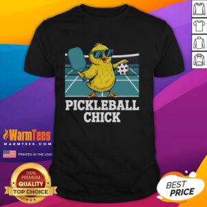 Funny Pickleball Chick Sports T-Shirt featuring a humorous pickleball graphic, perfect for pickleball enthusiasts.