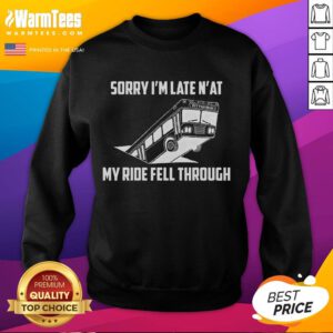 Funny Pittsburgh bus in sinkhole in downtown sweatshirt design showcasing humor and city life.