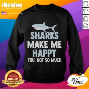 Funny sharks sweatshirt with playful design, perfect for ocean lovers who want to express humor and style.
