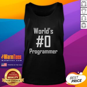 Funny Worlds Programmer Tank Top featuring a humorous design perfect for coding enthusiasts and tech lovers.