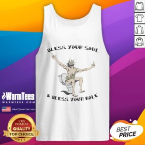 Trendy Good Bless Your Soul And Bless Your Hole tank top in vibrant colors, perfect for casual summer outfits.