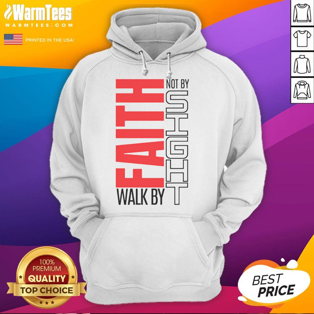 Alt Text: Good Christian hoodie featuring Walk by Faith, Not by Sight design, perfect for expressing faith and style.