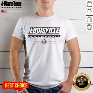 Good Louisville Volleyball 2024 NCAA Semifinals T-Shirt featuring team colors and logo for fans and supporters.