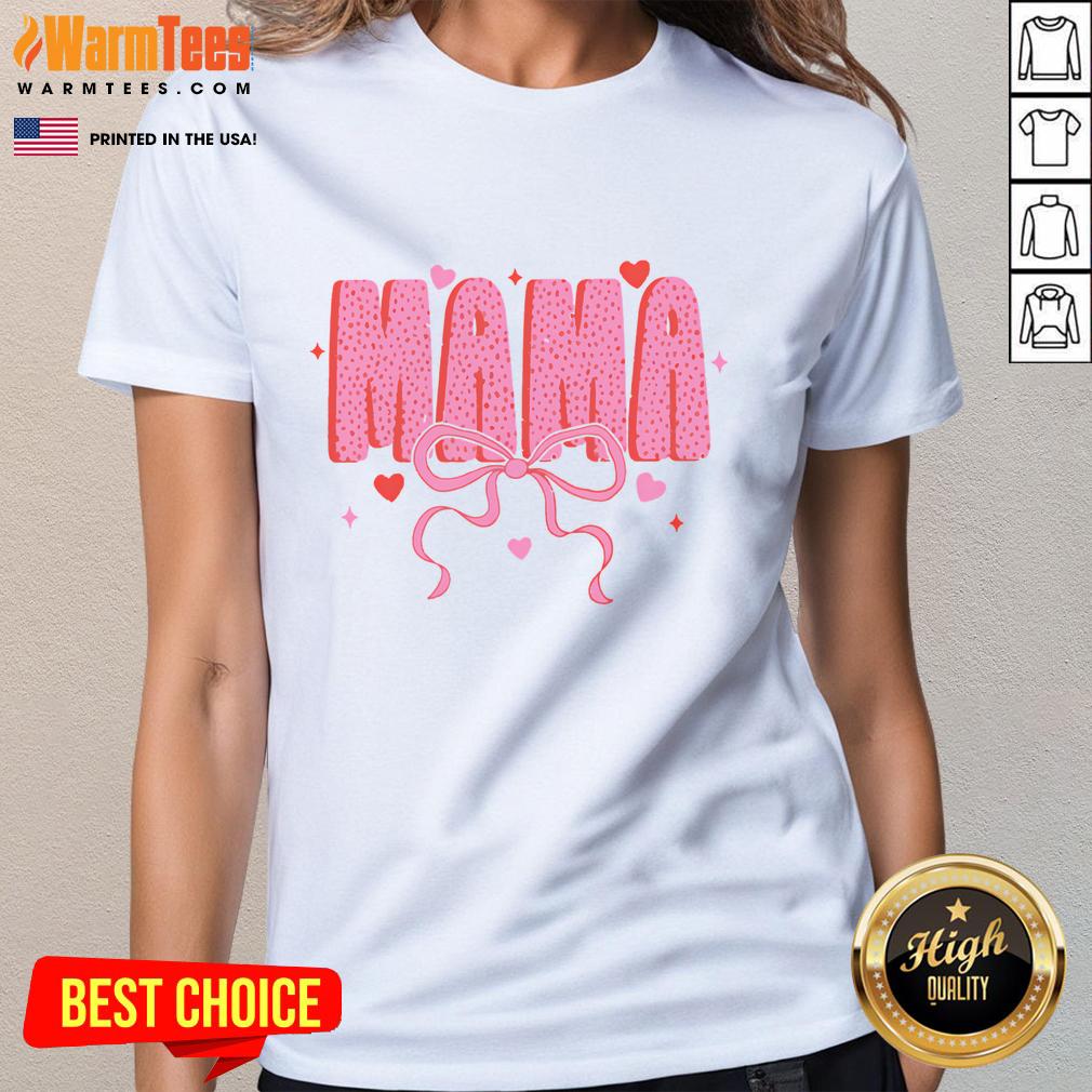 Good Mama Valentine Mama Love Ladies Tee featuring a stylish design perfect for celebrating love on Valentine's Day.