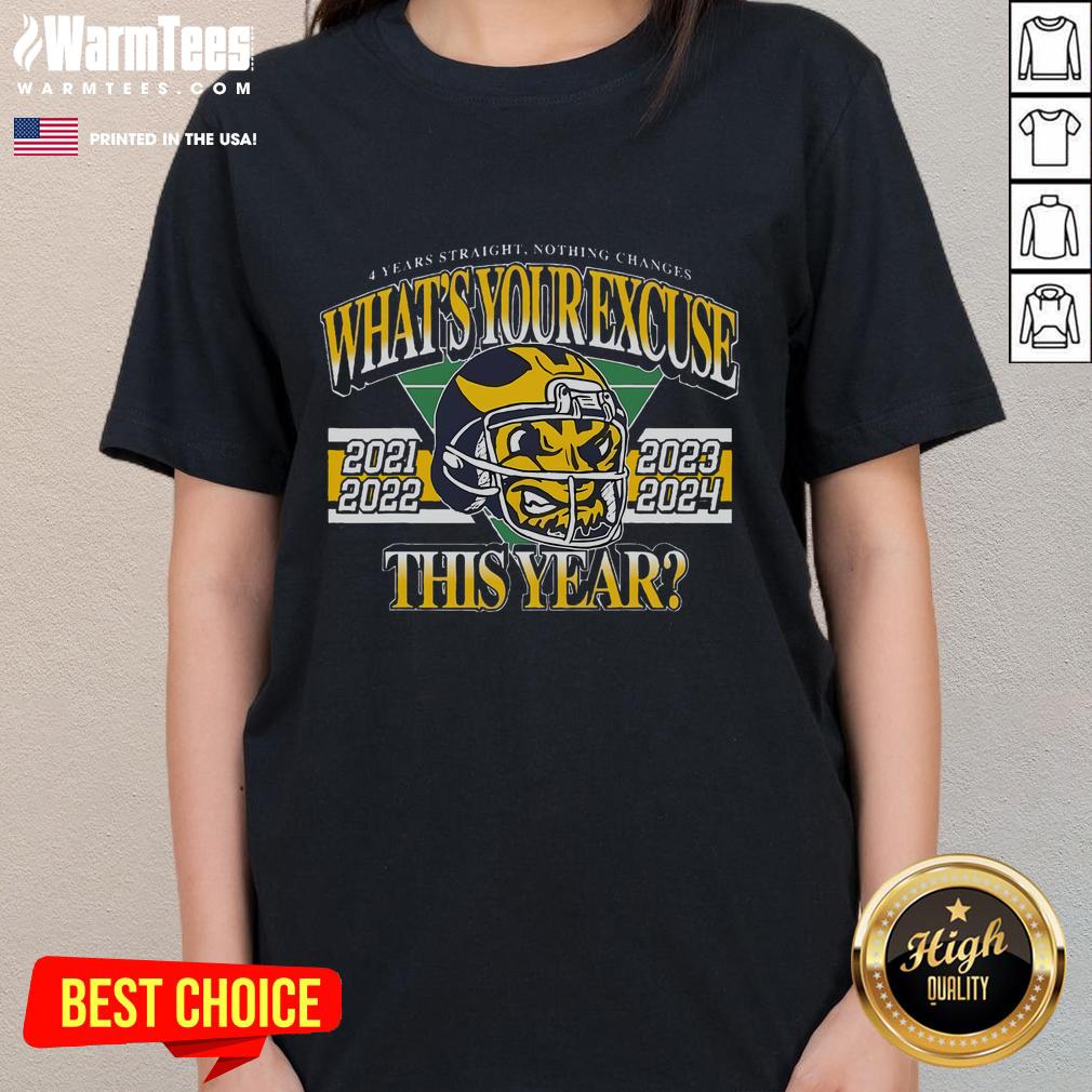Hot 4 Years Straight Ladies Tee promoting confidence and style with bold text design. What's your excuse this year?