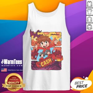 Alt Text: Hot Cash and Nico Cash model red tank top, showcasing trendy summer fashion and vibrant style for casual wear.
