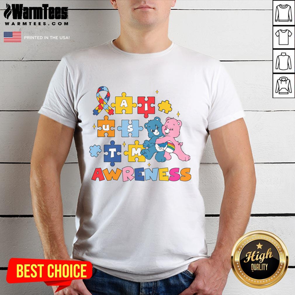 Nice Bears Autism Awareness T-Shirt featuring colorful puzzle pieces symbolizing support for autism acceptance.