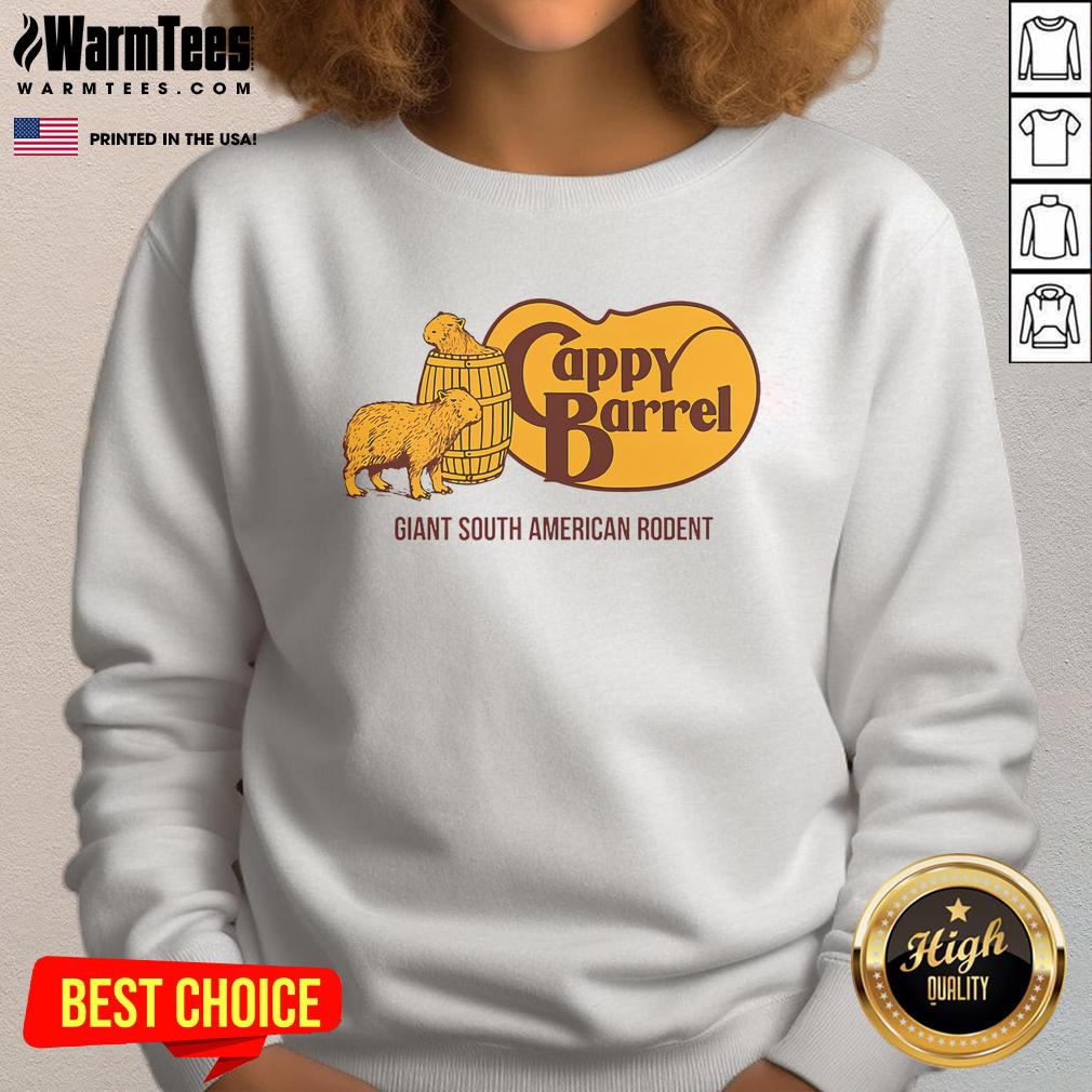 Official Cappy Barrel Capybara Campaign Store Logo Sweatshirt featuring a stylish design and vibrant colors.