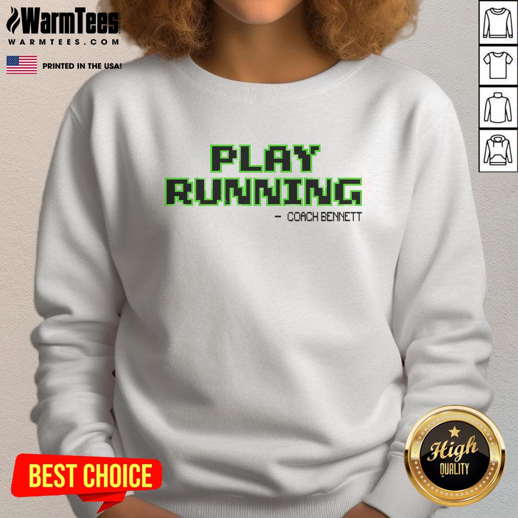 Official Coach Bennett Play Running Raglan Sweatshirt in athletic style, perfect for workouts and casual wear.