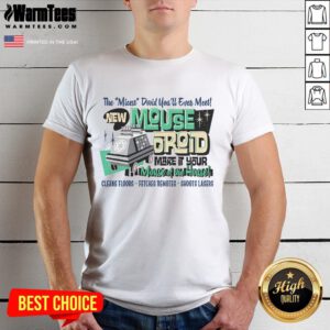 Official Mouse Droid T-Shirt featuring 'Make It Your Mouse Of The House' design for fans of Star Wars merchandise.