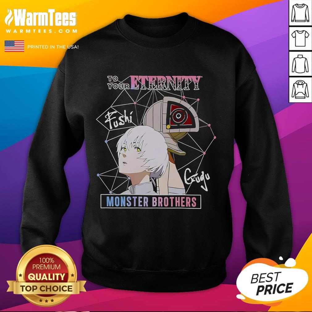 Premium To Your Eternity Monster Brothers anime sweatshirt featuring vibrant artwork of beloved characters.