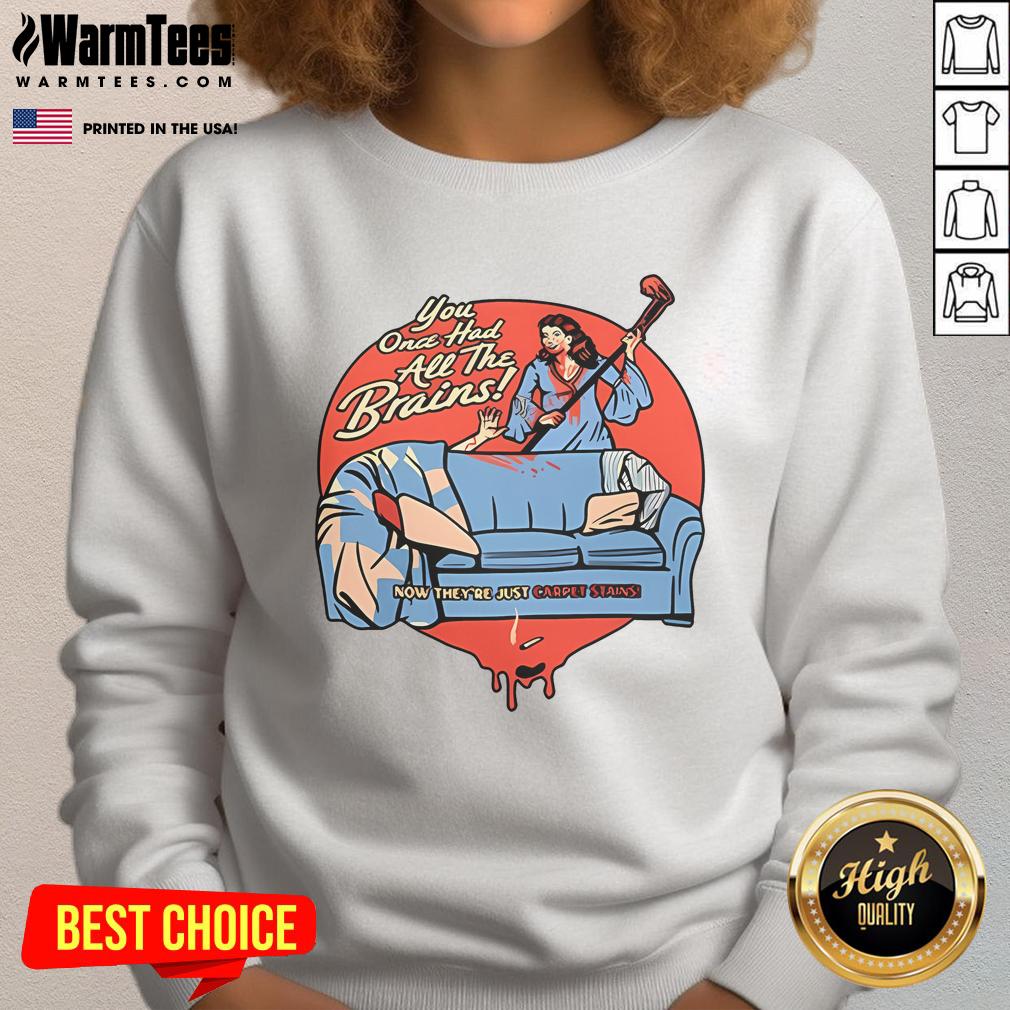 Top You Once Had All The Brains Sweatshirt featuring a stylish design, perfect for casual wear and showcasing your intellect.