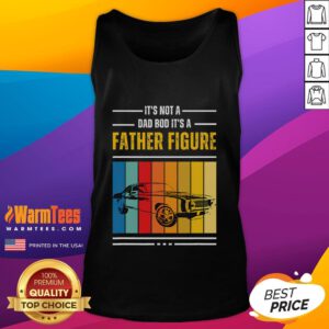 Vintage tank top featuring 'It's Not A Dad Bod, It's A Father Figure' design, perfect for Father's Day celebrations.